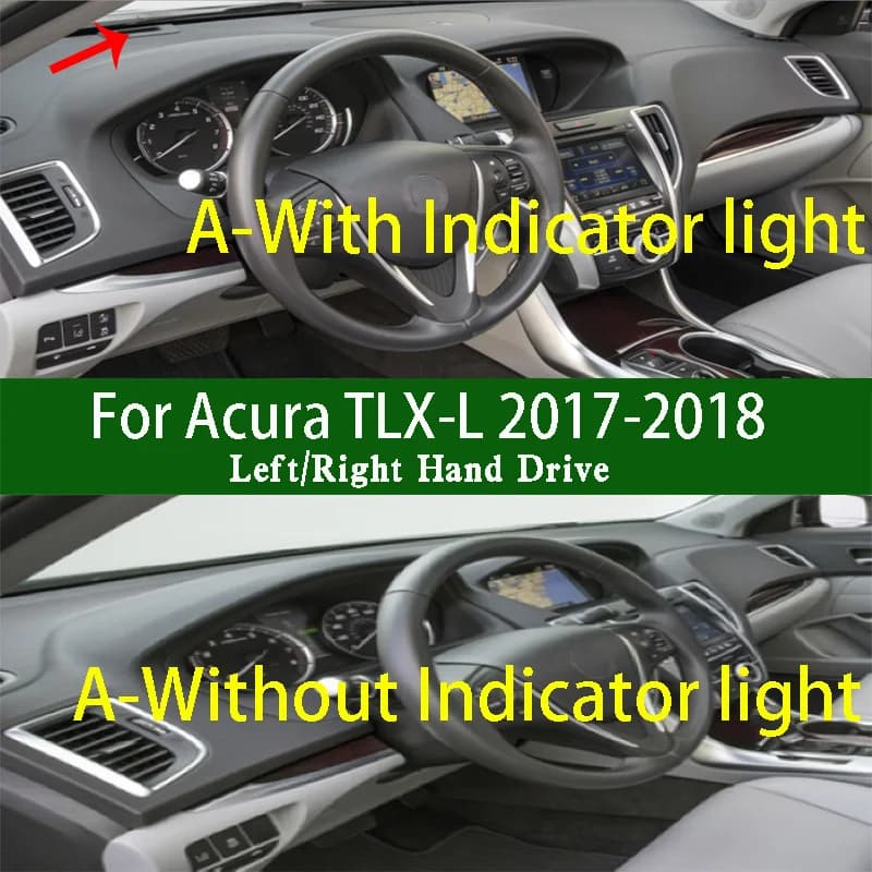 Per Acura TLX L V6 SH AWD 2017-2018 Dash Zerbino Cruscotto Copertura Pannello strumenti Protezione solare Pad Anti-sporco Ornamenti