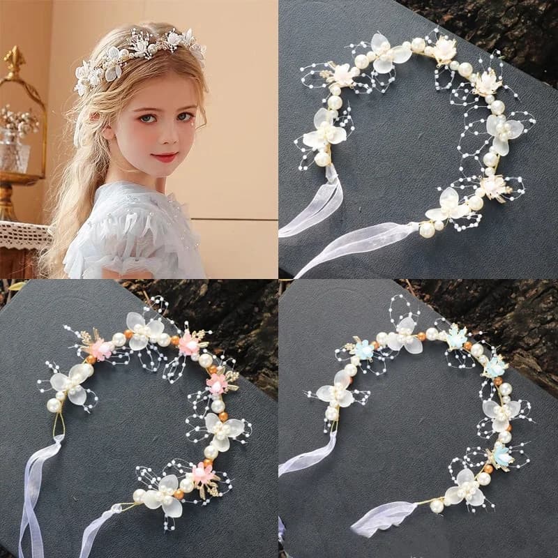 1pc Children's Hair Accessories Flower Crown in Forest Style Hair Band Extremely similar to a Fairy Hair Circle Princess Flower Girl Fork Fork