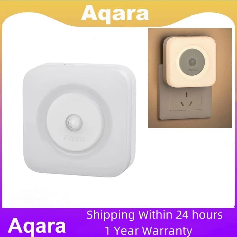 Aqara Lamp with human body sensor Plug-in version LED light for eye care Double bedside lamp Night light with soft intelligent sensor 3000K