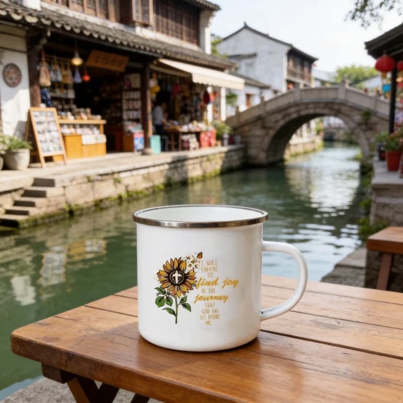 Enamel Unusual Anime Cute Mug Beer Cup of Coffee Peace Love Sunflower Elephant Mug Rare Cups Funny Mugs Cup for Tea Drinkware