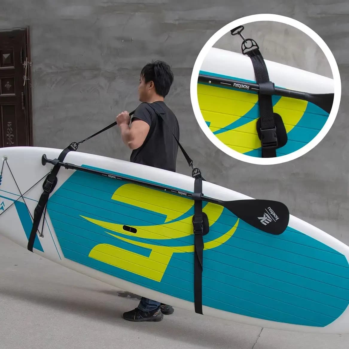 Adjustable SUP Paddle Shoulder with Kayak Strap Accessories Surfboard Portable Strap