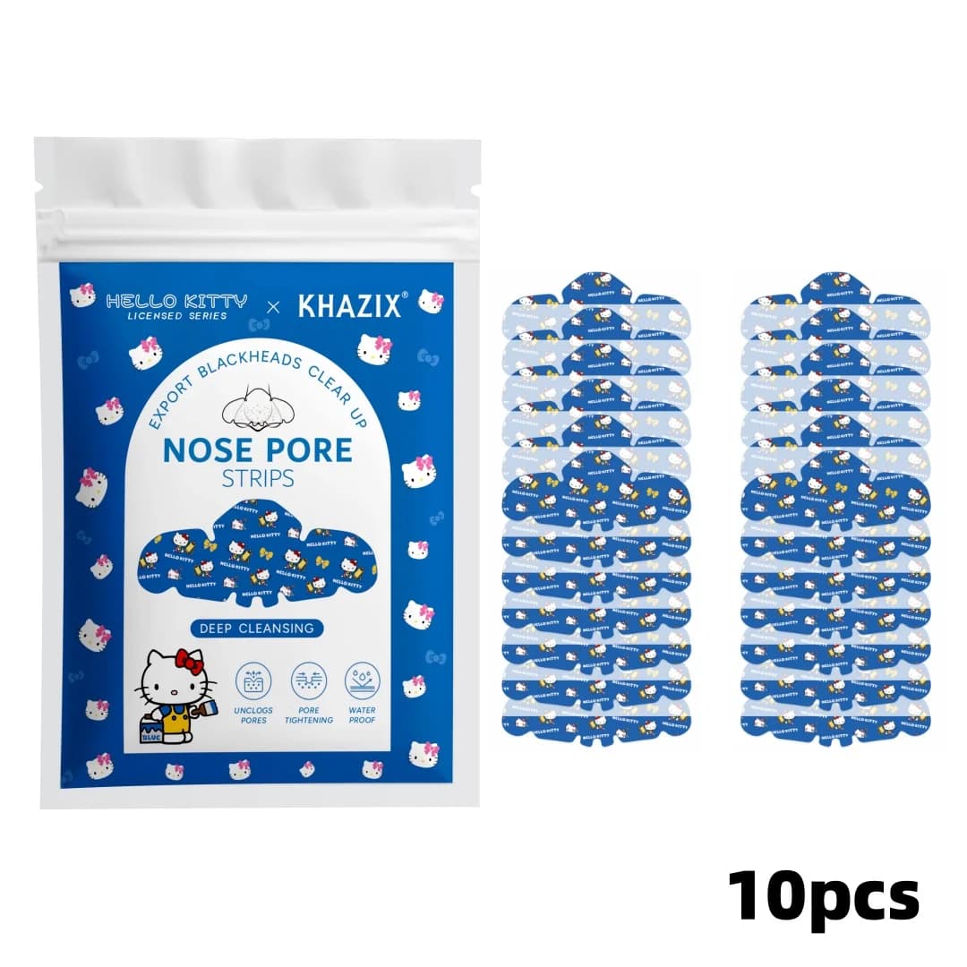 10pcs Hello Kitty Nose Pore Strips 10PCS Cute Cartoon Design Nose Stickers Kawaii Beauty Care Gift for Women