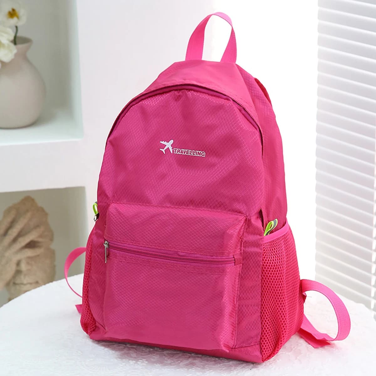 Zaino Alpinismo e arrampicata all'aperto Viaggio da donna Ultraleggero Portatile Nuova estate Ultra-sottile Pieghevole Trekking Borsa per cosmetici Borsa per cosmetici