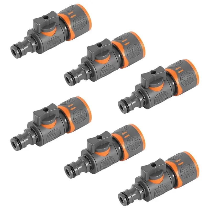 Valvola di intercettazione in linea a sgancio rapido M12K, 6 connettori per tubo da giardino con valvola di controllo, adattatore per tubo flessibile