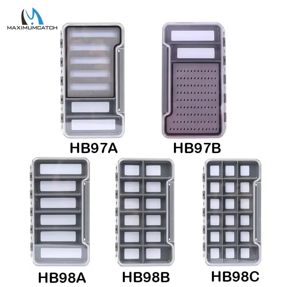 Waterproof Plastic Fly Fishing Box Maximumcatch Slim Flying Equipment Box on one side to store flies and hooks