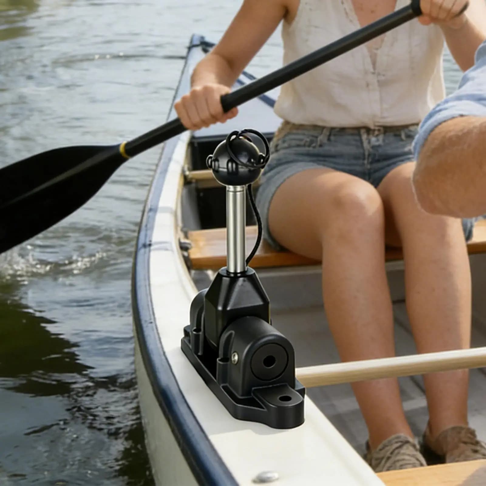 Supporto Antiscivolo in Lega di Alluminio per Pagaia, Montaggio su Binario per Kayak, Canoa, Gommone, Yacht