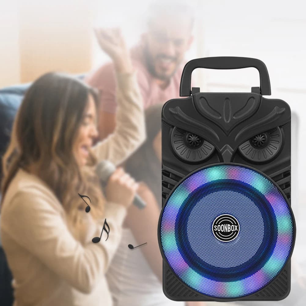Altoparlante HiFi Compatibile con Bluetooth, Radio FM, Aux, Lettore Musicale Portatile per Esterni, Luce RGB, 1200mAh, Altoparlante HIFI Portatile