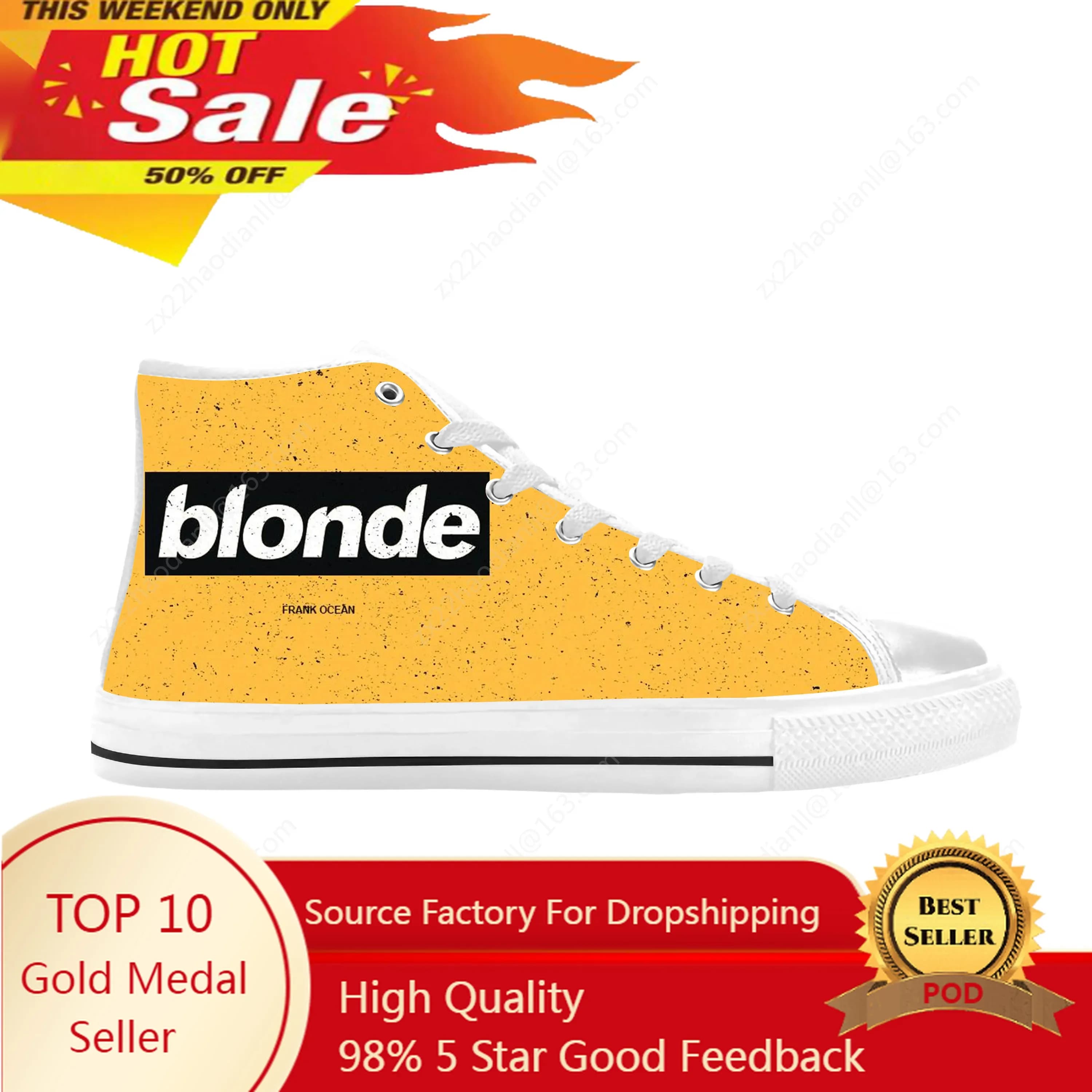 Oceans Blond Blonde Cantante musicale Album Frank Cool Scarpe di stoffa casual Scarpe da ginnastica alte comode e traspiranti con stampa 3D per uomo e donna