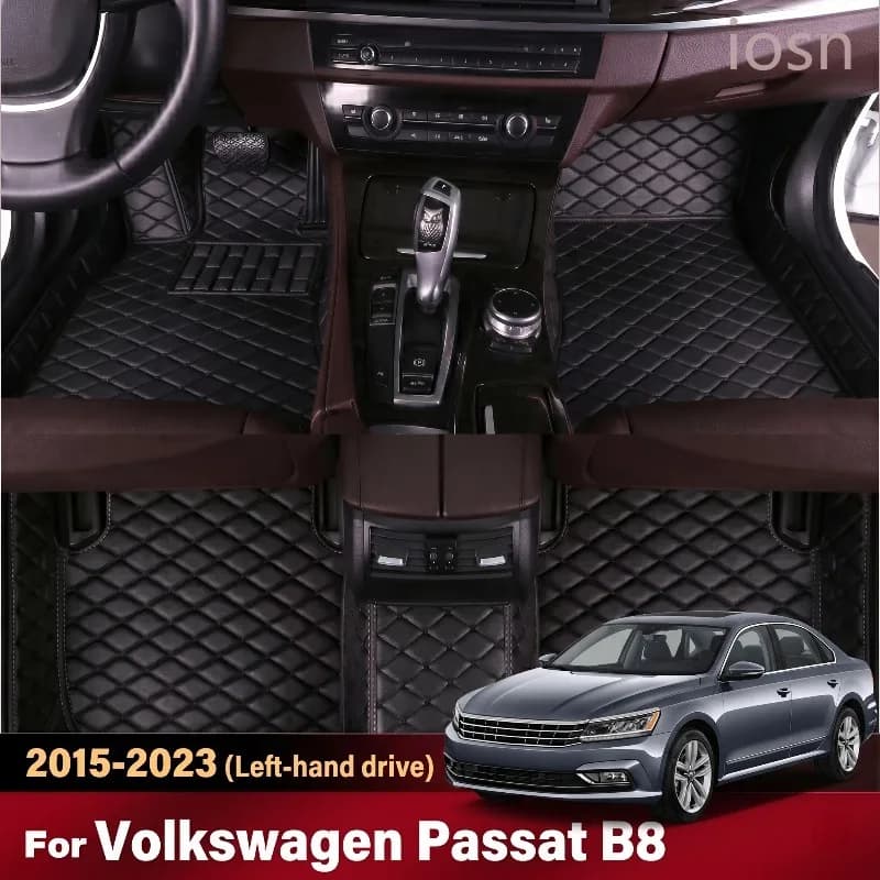 Custom 3D Car Floor Mats for Volkswagen Passat B8 LHD 2015-2023 All Weather Waterproof Full Coverage Auto Interior Car Rugs