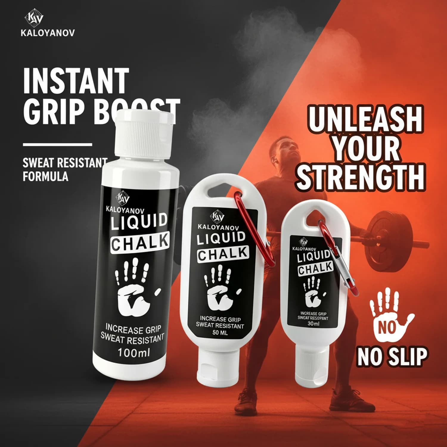 Premium Liquid Gesso: Gesso da Palestra Senza Disordine e Senza Polvere per Sollevamento Pesi, Climbing on Rock, Bouldering, Calisthenics. Fast drying!