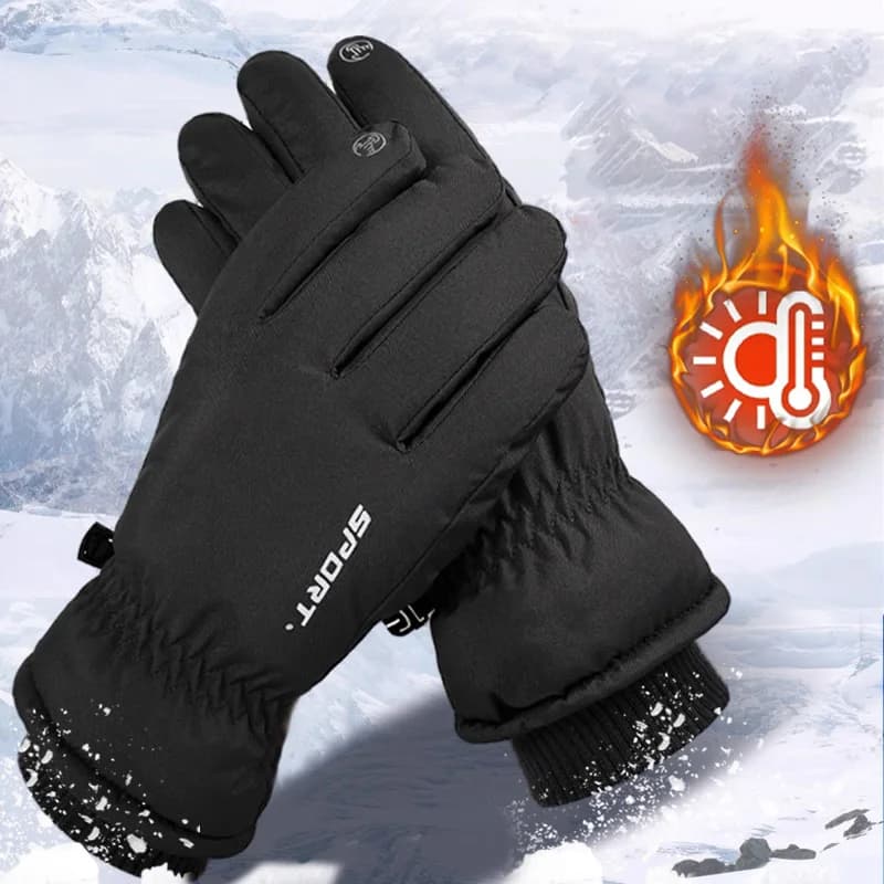Guanti da sci termici invernali da ciclismo antivento impermeabili con fodera touchscreen antiscivolo per lavoro ciclismo moto sci