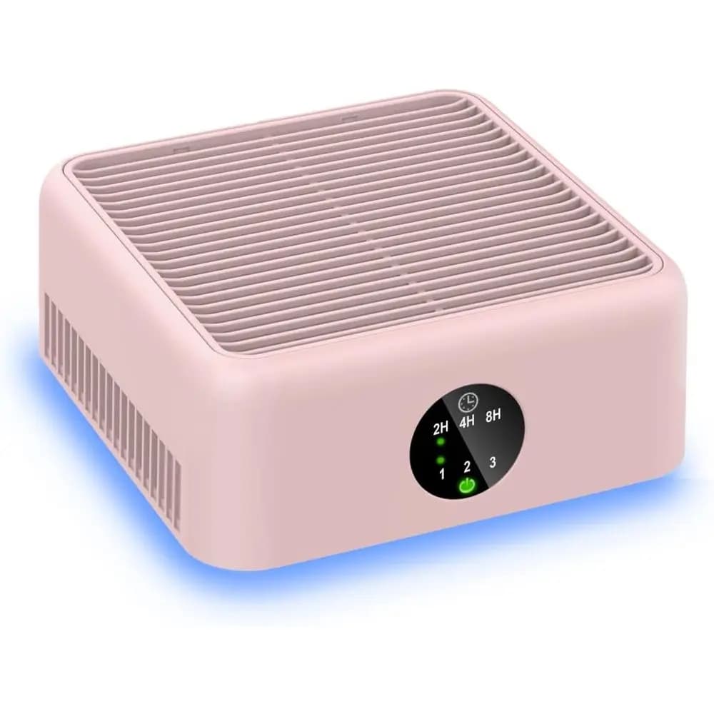 Piccolo purificatore d'aria HEPA per dormitorio, fino a 615 piedi quadrati, silenzioso fino a 15dB, fumo, polline, odori, mini purificatore d'aria portatile, purificatore d'aria da scrivania