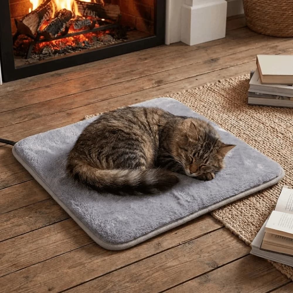 Adjustable Pet Electric Blanket Constant Temperature Warm Plush Heated Pet Pad Anti-Slip Pet Heating Pad for Cats and Dogs