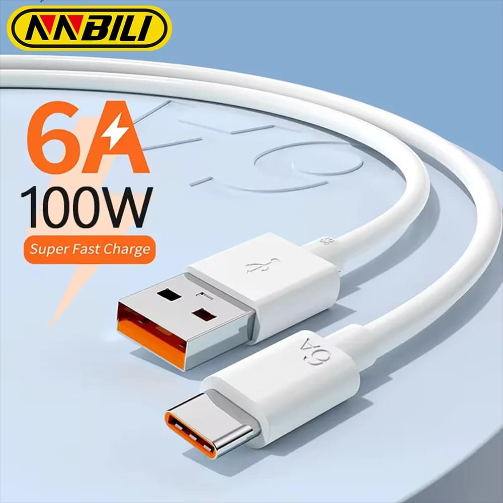 NNBILI 6A 100W Cavo da USB C a tipo C Cavo dati di ricarica super veloce Cavo USB C per telefono per Huawei Mate 50 60 Xiaomi Cavo USB C 1M