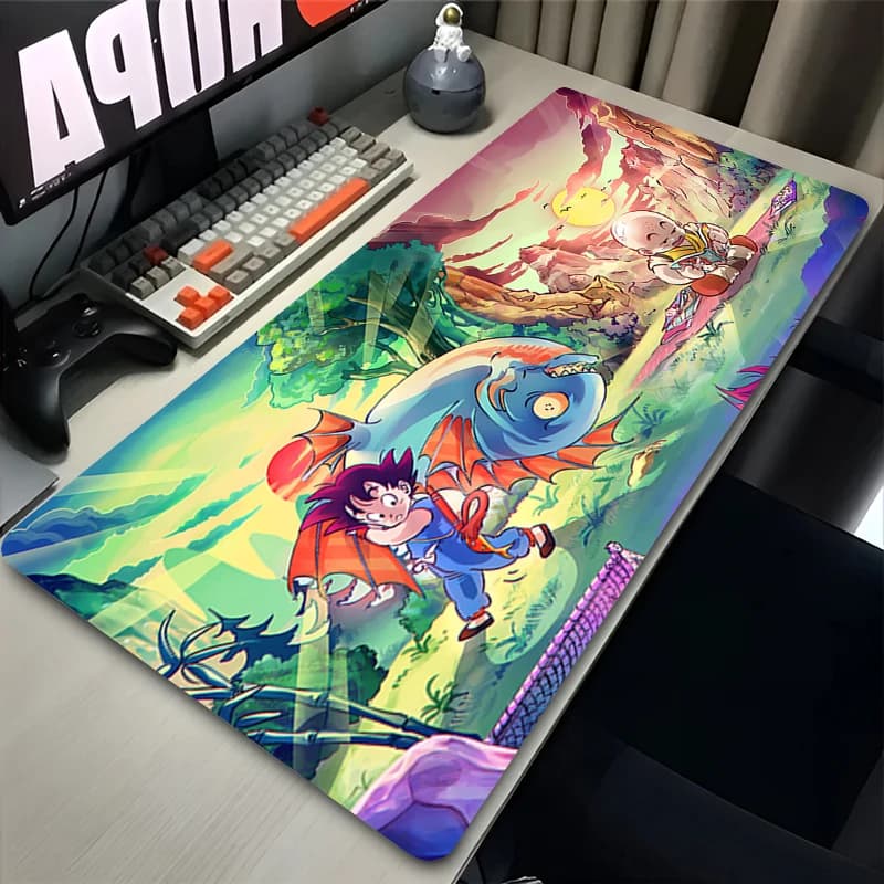 Large Gaming Mouse Pad HD Print Dragon Ball Krillin Game Notebook Desk Mat DBZ Keyboard pad Designed specifically Anime Mousepad