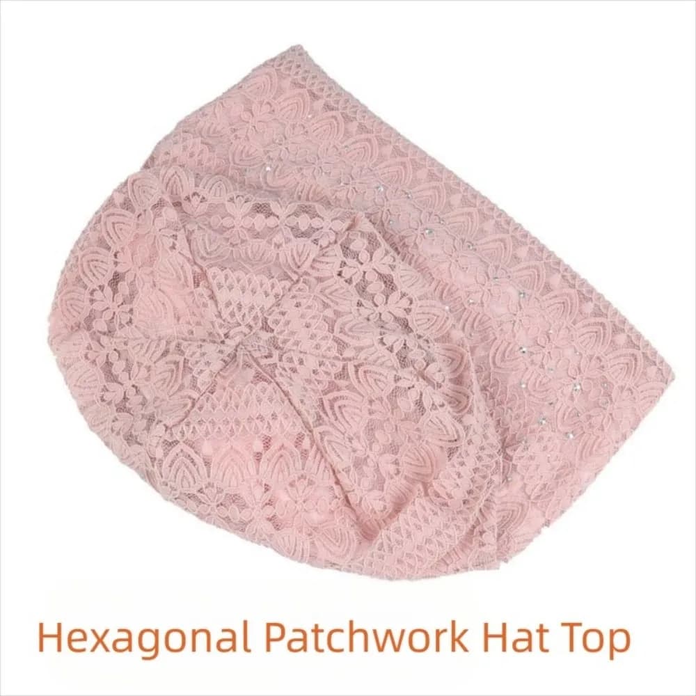 Pullover Hat Soft Lace Beanie Hats Rhinestones Ethnic Style Warm Bonnet Caps Windproof Comfortable Hijab Turban Cap Outdoor