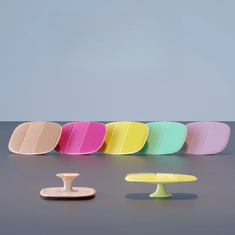 Spazzola esfoliante in silicone Pulisci senza manico antiscivolo Scrubber per il corpo Pulisci SPA Cura della pelle Accessori per il bagno Spazzola per il viso Bellezza