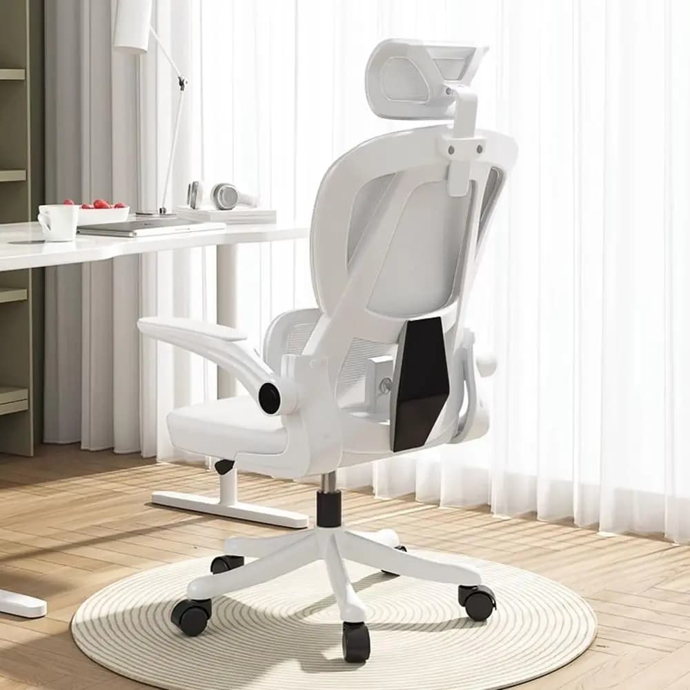 Sedia da Ufficio Ergonomica con Schienale Alto in Rete e Braccioli Regolabili, Ideale per Gaming, Lavoro e Uso Domestico