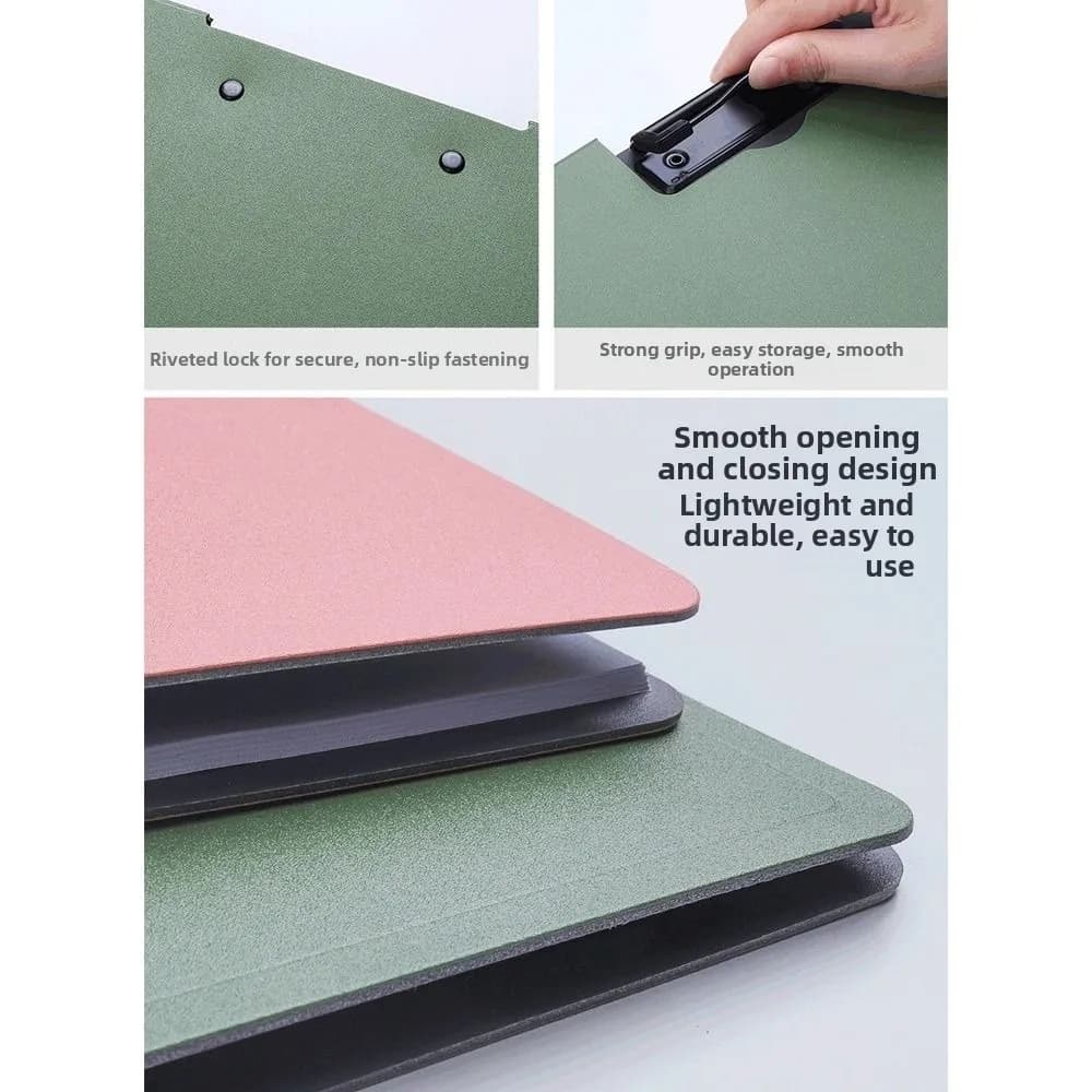 Hot Waterproof A4 File Folder with Cover PP Portable Document Organizer Clipboard Paper Holder for Business & School Office