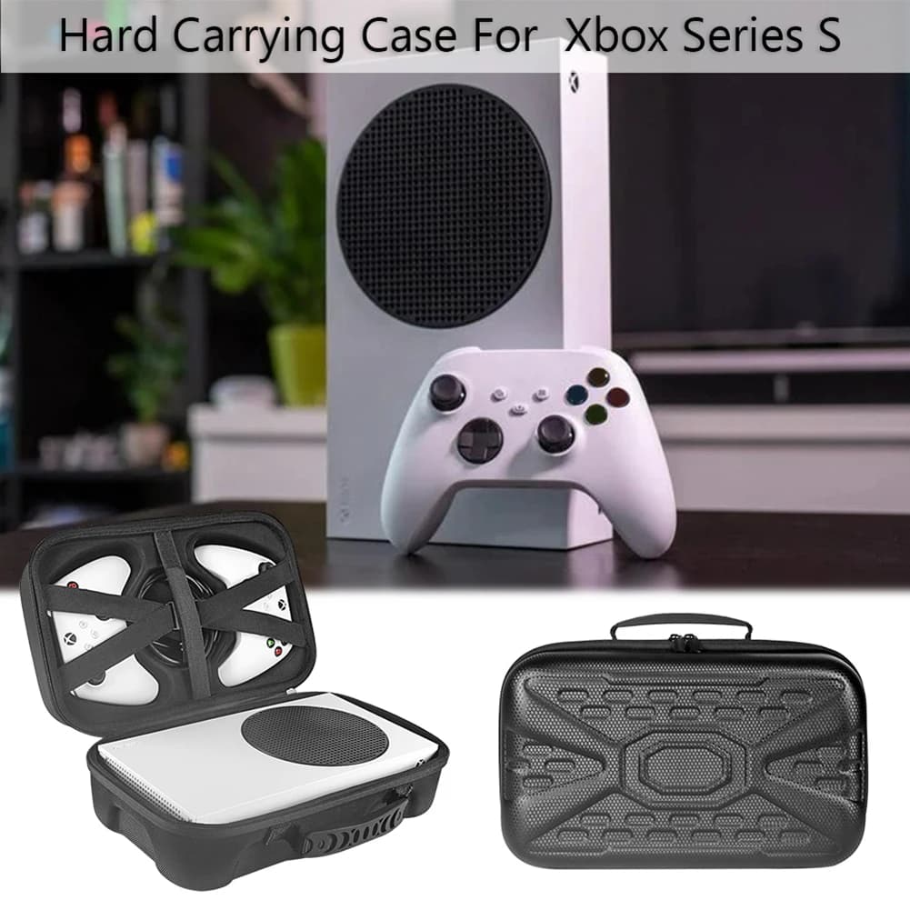 Hard Travel Case for Console Xbox Series S Travel Case for Wireless Controller and Game Accessories