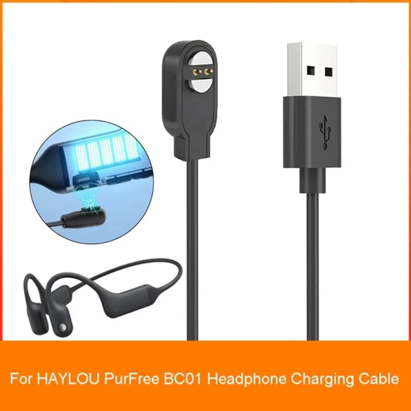 Cavo per staffa dock per adattatore di alimentazione portatile compatibile con supporto per cavo di ricarica USB per cuffie HAYLOU PurFree BC01