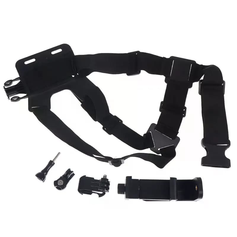 Adjustable Chest Strap For Phones To Record Videos Action Camera With Universal Clip For Vlogging Hiking Cycling Recording