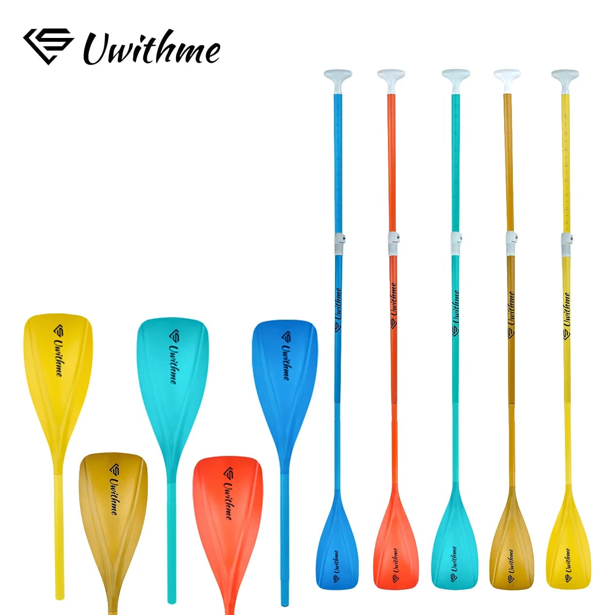 Aluminum Alloy Adjustable SUP Paddle 3/4 Sections Lightweight Nylon Blade Oar for Paddle Board Kayak Surfing Touring Sports