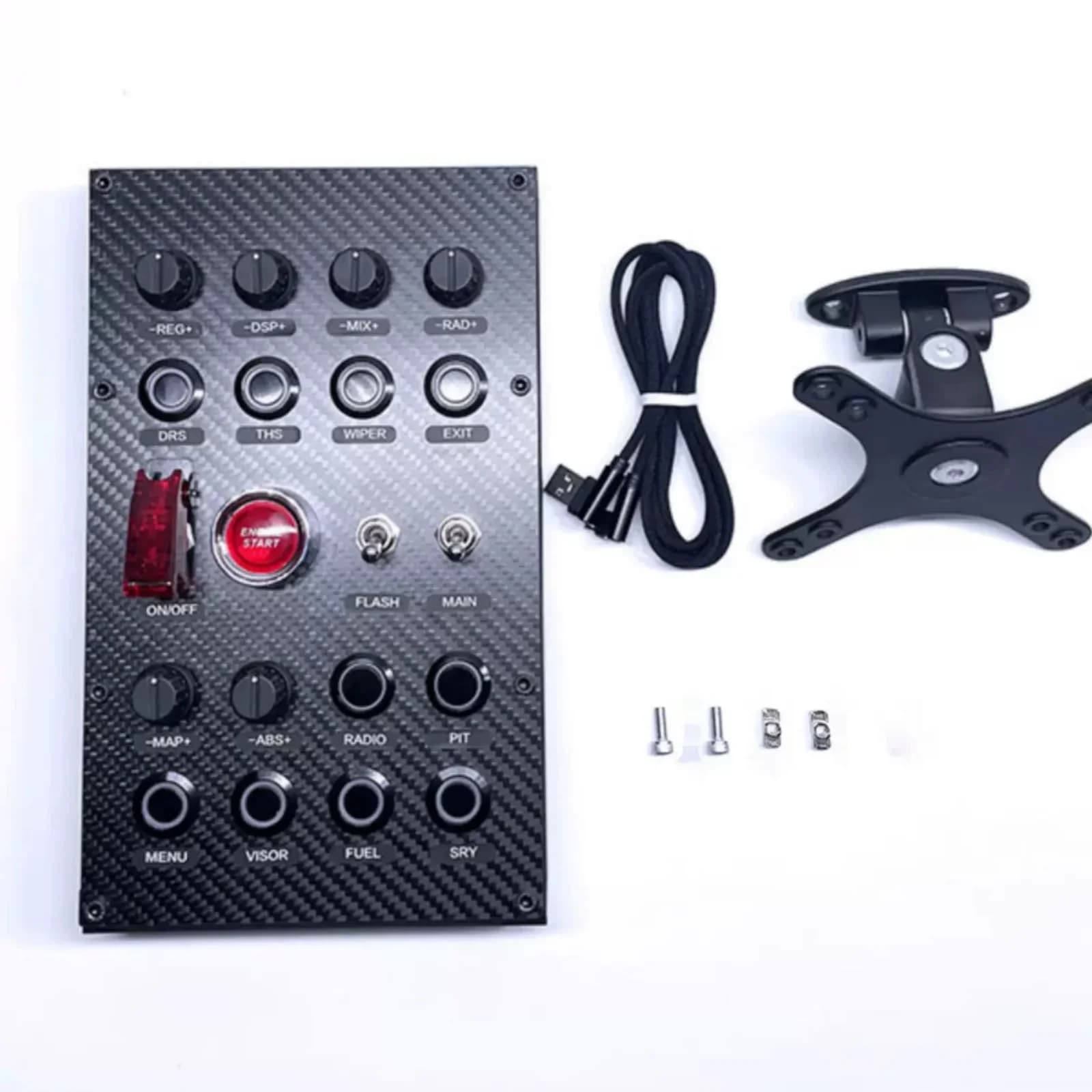 SIMDT simula l'hub della scatola di controllo centrale dell'auto da corsa scatola dei pulsanti di controllo multifunzionale PC USB per Thrustmaster Logitech