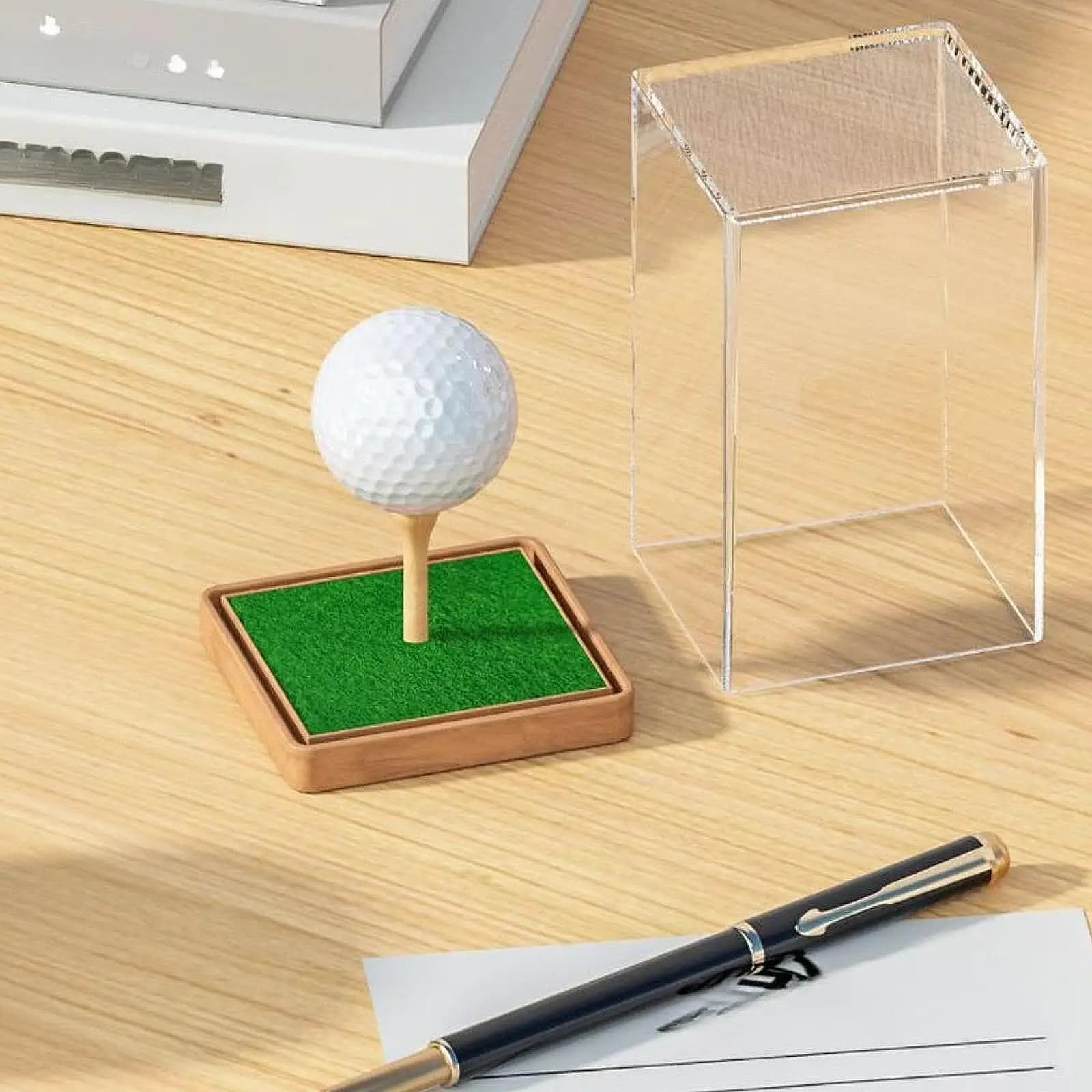 Scatola per supporto per palline da golf Scatola di protezione per vetrina con maglietta per collezioni di baseball Piccoli giocattoli Auricolari souvenir