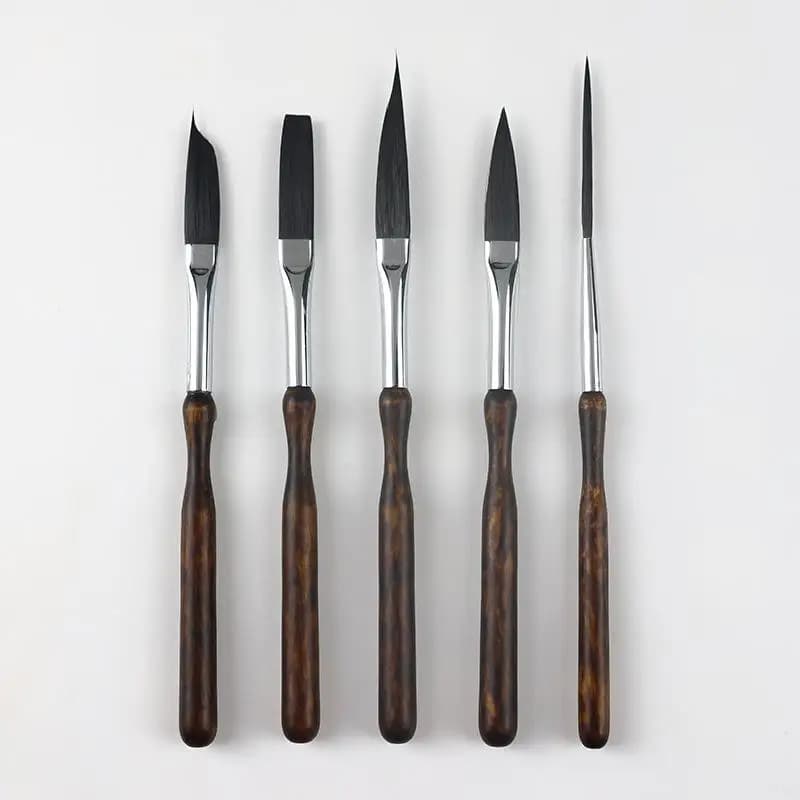 Fine Detail Watercolor Brush Set High Performance Portable Artist Brushes for Oil and Acrylic Painting Home Studio
