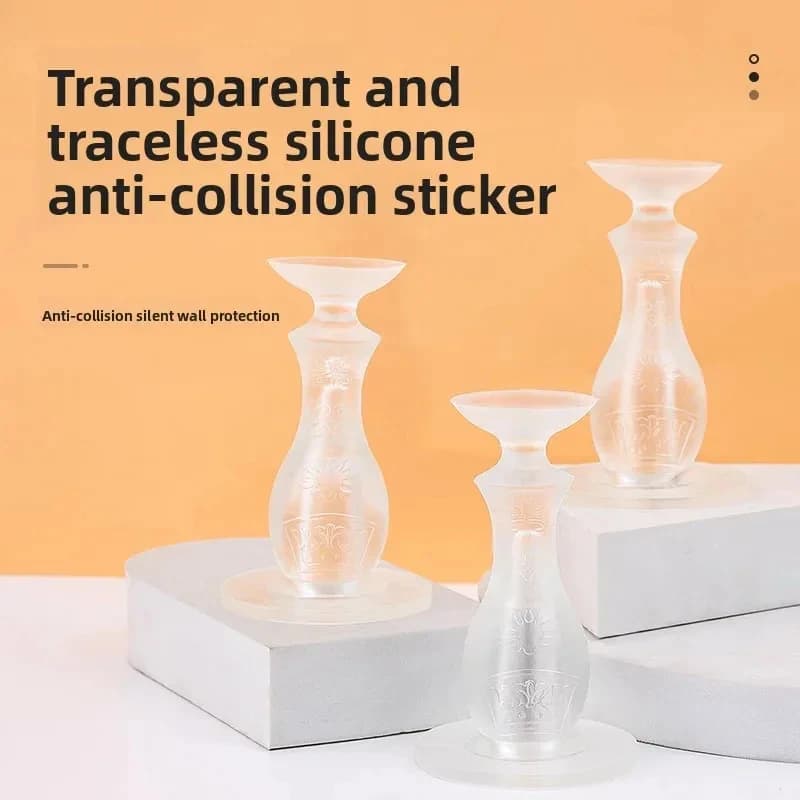 ‌ Essenziale per il Miglioramento Domestico: Fermaporta in Silicone Silenzioso - Protezione Anti-Collisione per Pareti ‌
