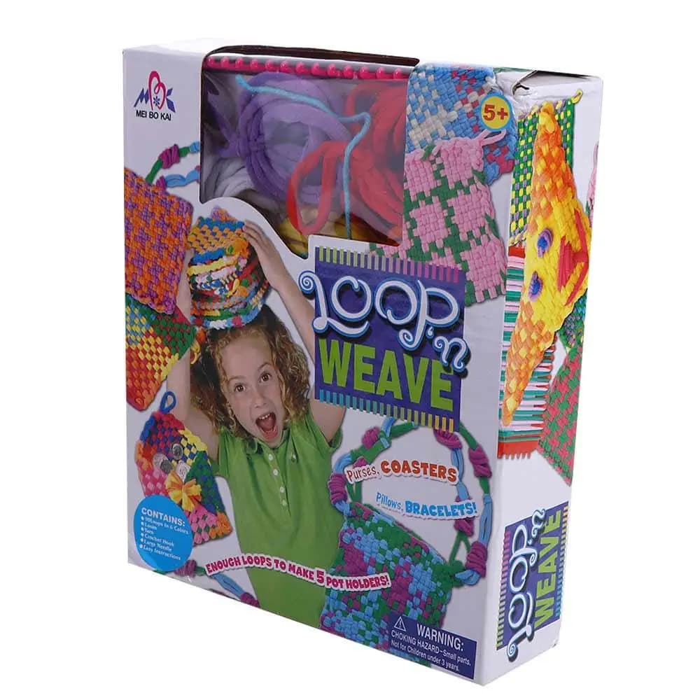 Handcraft Pot Holder Loom Knitting Kits Loom Frame Rope Ring Weaving Potholder Loops Crafts Kit Crafting Kit Knitting