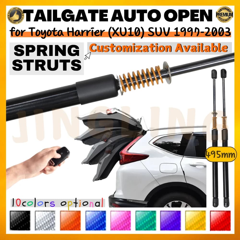 Qtà(2) Ammortizzatori per bagagliaio con molla per Toyota Harrier (XU10) SUV 1997-2003 495MM Portellone posteriore Ascensore Supporta Ammortizzatori