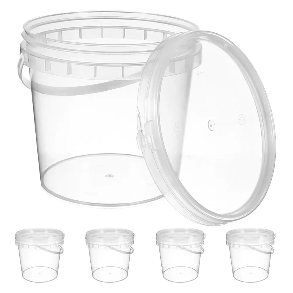 Ice Cream Buckets with Lids Container for Freezer Clear Accessories Homemade Storage Containers Food