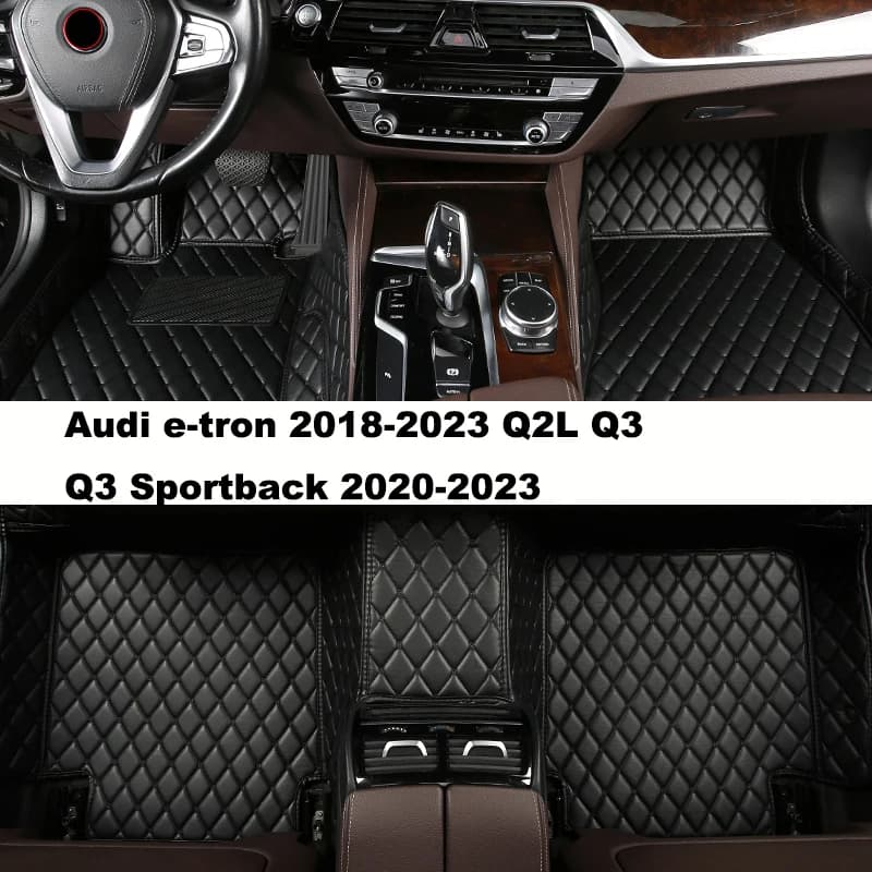 Tappetini per auto personalizzati a copertura totale per Audi E-tron 2018-2023 Q2L Q3 Q3 Sportback 2020-2023 Accessori auto Tappeto
