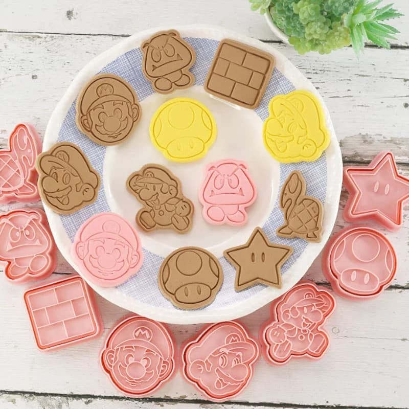Marios Family Cookie Tools Set, 3D Prints for Sweet Souls, Kawaii Kitchen Accessories, Children's Toys
