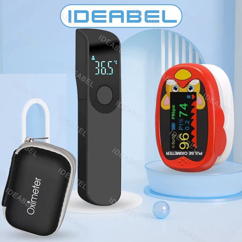 USB Pulsossimeter Medical finger Thermometer Digital Infrared Front Without Laser Contact For Home Use LCD Child Adult Child Fever