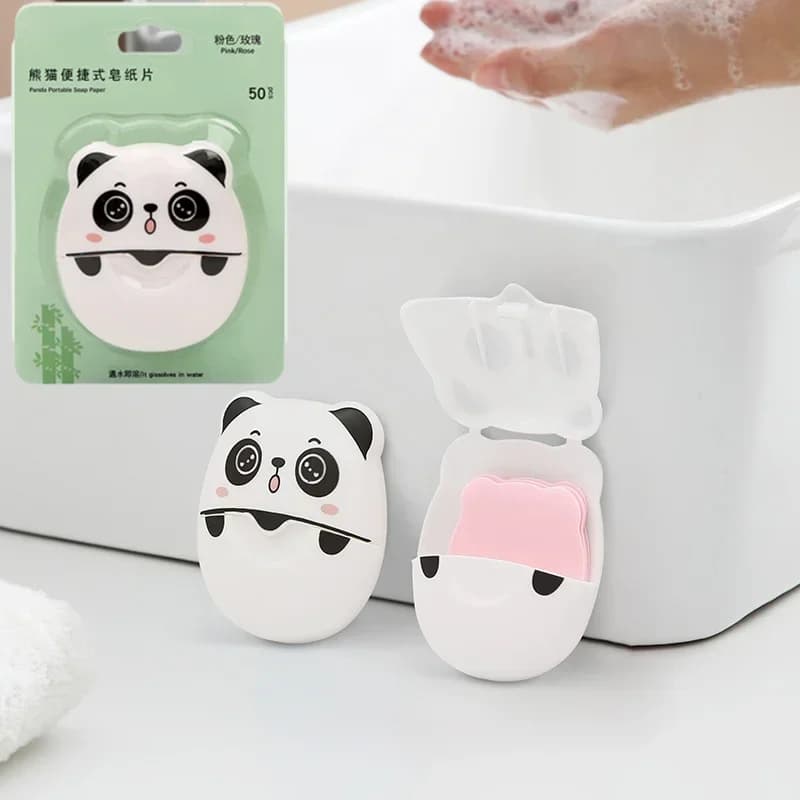 1 scatola di sapone usa e getta carta sapone da viaggio carta lavaggio mani bagno pulito profumato fetta fogli mini sapone di carta forniture per il bagno