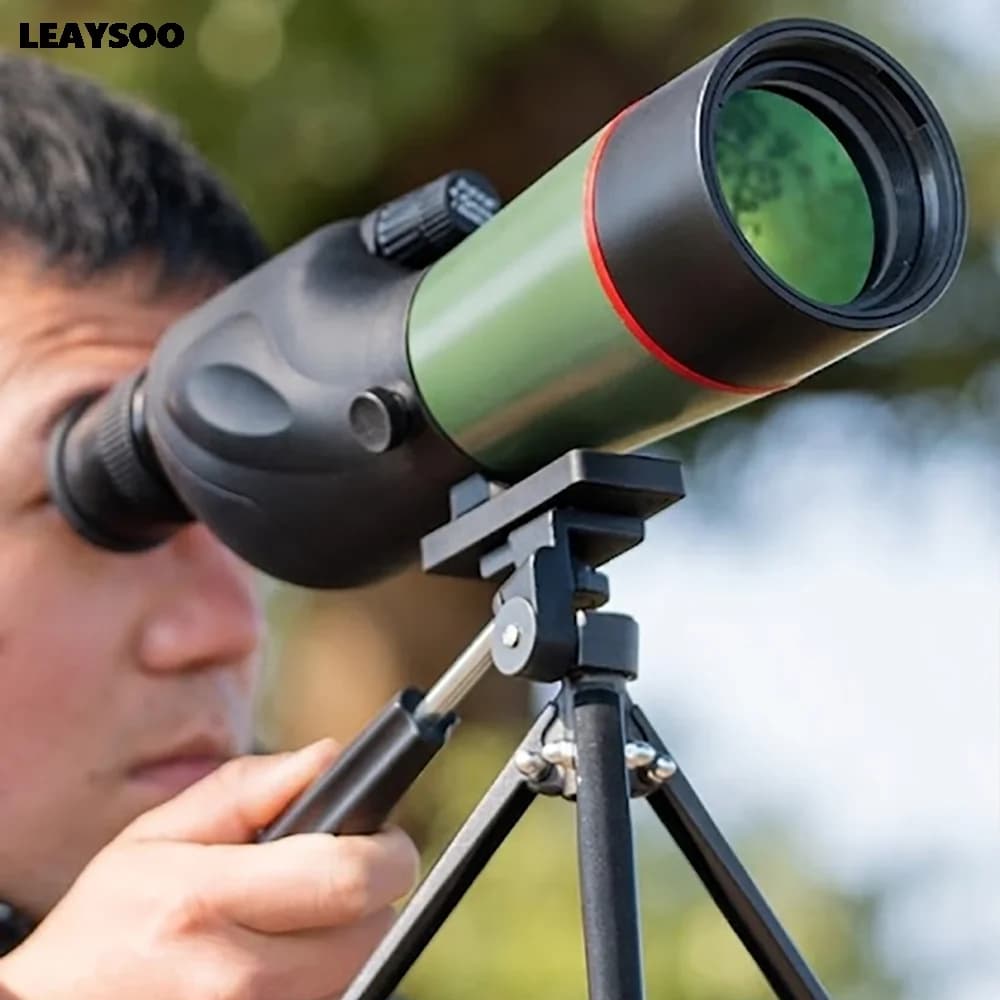 Professional 20-60x Zoom Spotting Scope 60mm Large Objective Monocular BAK4 Prism Telescope for Archery Shooting Target