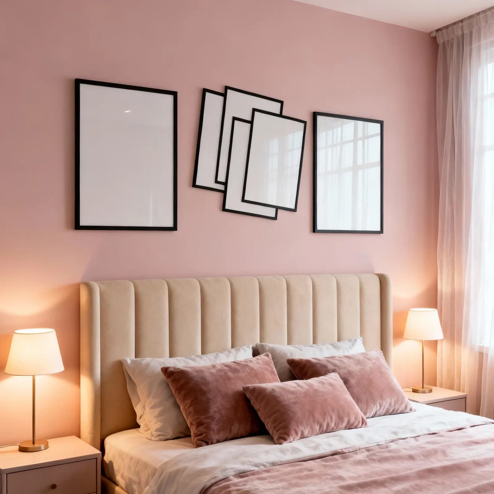 4 piece magnetic frame with strong adhesion for photos, pictures, wall decorations for home and office, easy to install