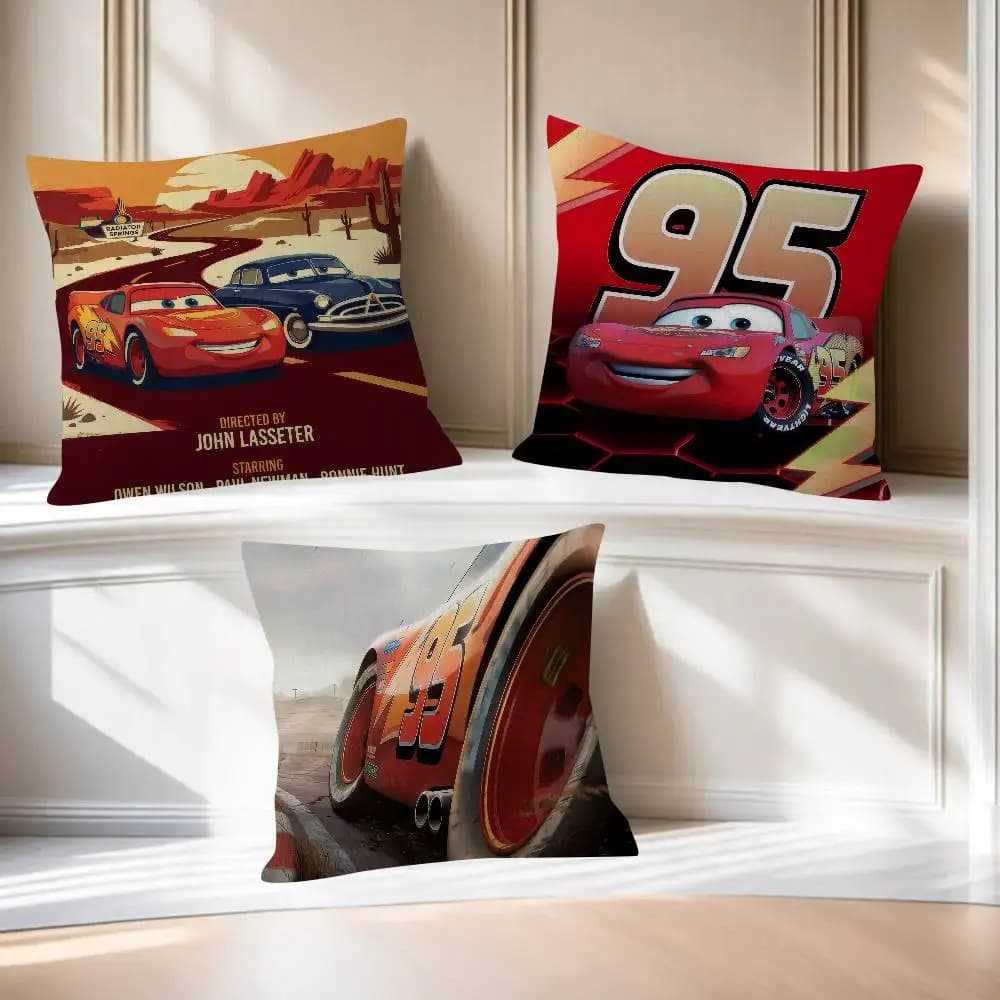 Fodera per cuscino con design decorativo, decorazioni per le vacanze, film classico, Lightning Car McQueen