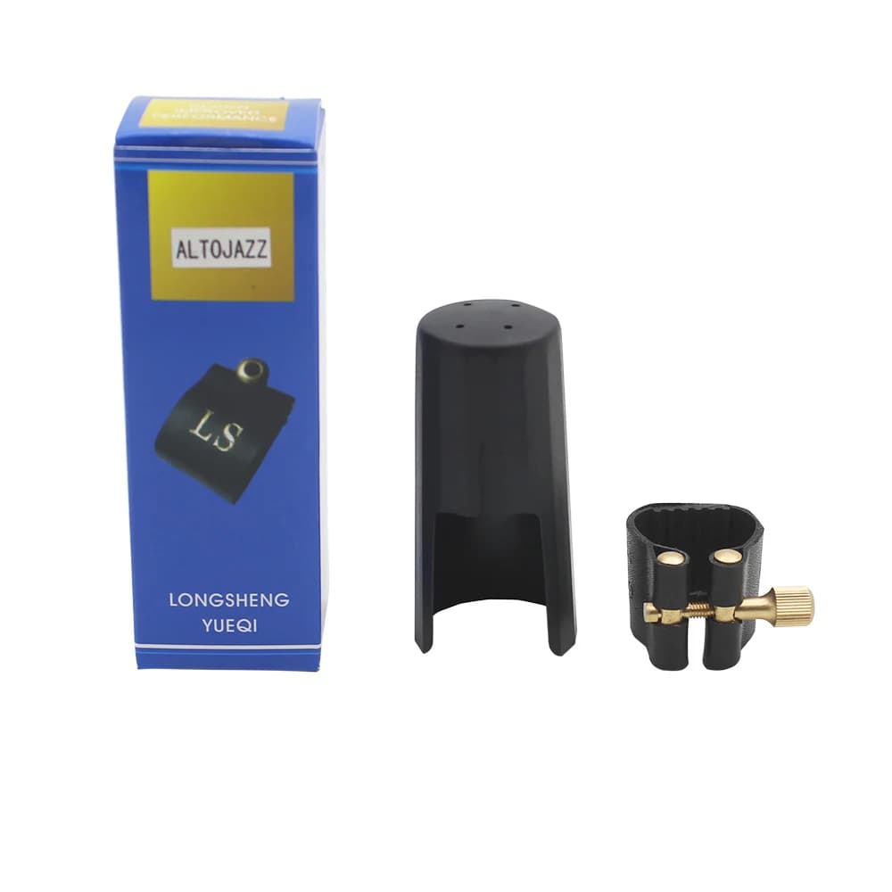 Saxophone Mouthpiece Ligature Fastener Clip Woodwind Instrument Accessories Alto Tenor Soprano Sax Leather Cover Clamp Parts