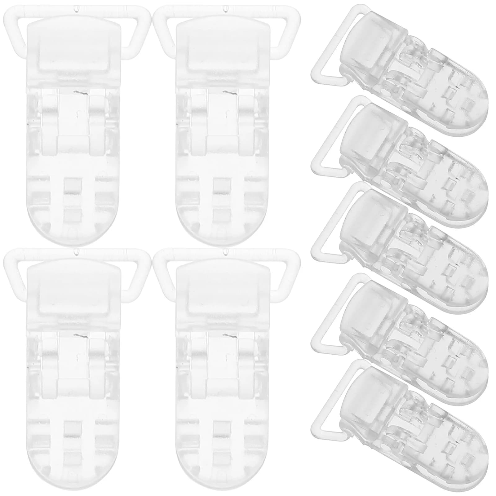 25 pezzi clip per ciuccio per bambini clip per badge in plastica trasparente a forma di T supporto pratico cinturino artigianale per realizzare clip per badge trasparenti