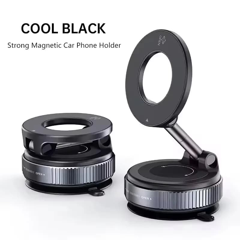 Upgraded Vacuum Adsorption Magnetic Car Mount Shock Resistant Strong Magnet Mobile Phone Stand Vehicle Desk Office Navigation