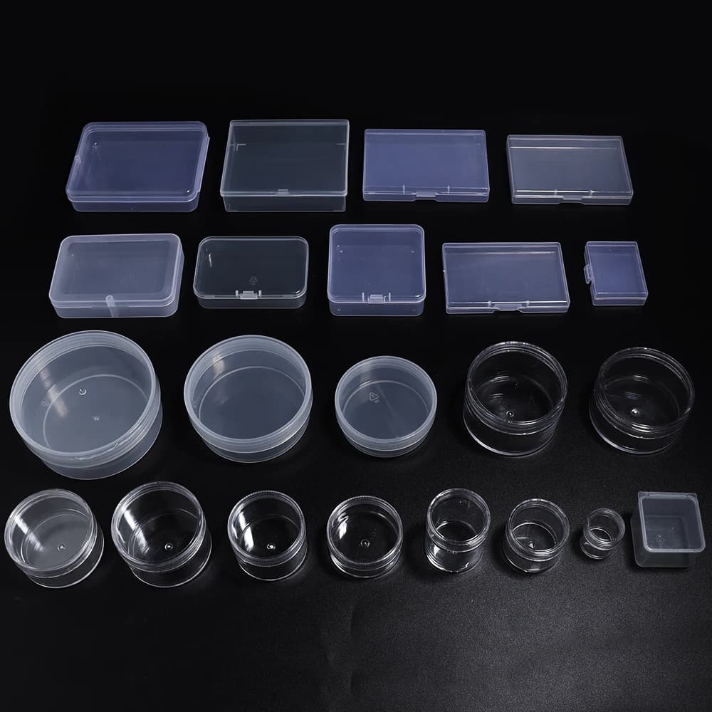 Transparent Plastic Bearing Box Jewelry Beads Container Fishing Tools Accessories Box Small items Case for various items