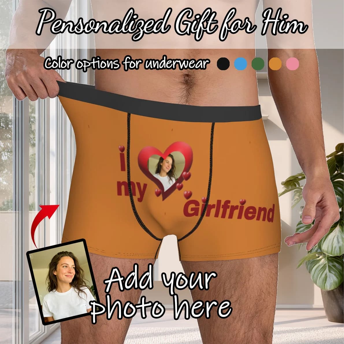 Personalized intimacy with face photo, custom boxer, custom birthday gift for man, anniversary gift for husband, gift for dad
