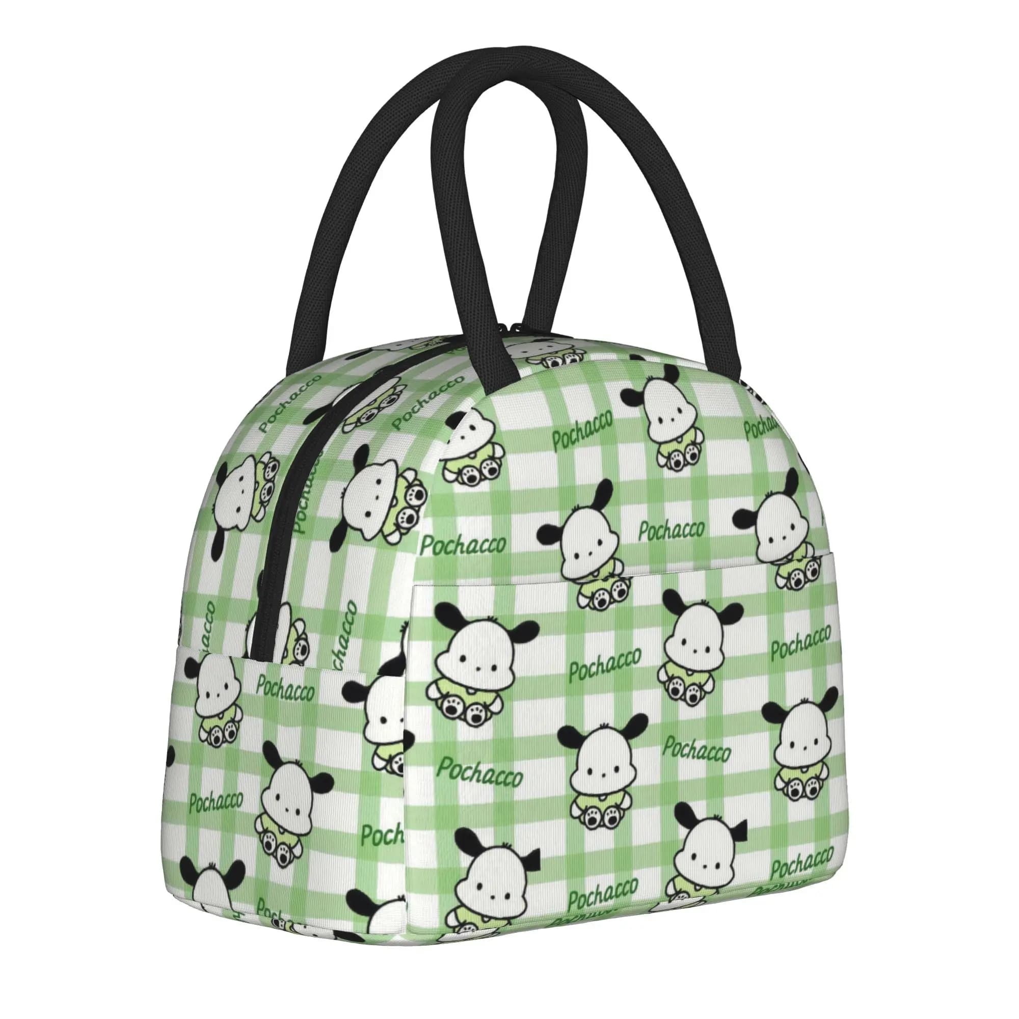 Borsa Termica per Pranzo con Simpatico Cartone Animato Pochacco, Contenitore per Alimenti Riutilizzabile, Borsa Kawaii a Forma di Cane Impermeabile per Lavoro e Picnic