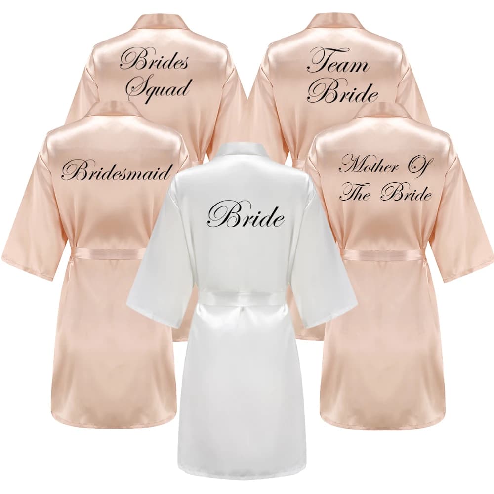 New Champagne Bridal Bridal Dress Satin Woman Wedding Party Sister Mother Wedding Gift Bride Bride Bridesmaid Short Wedding Dresses