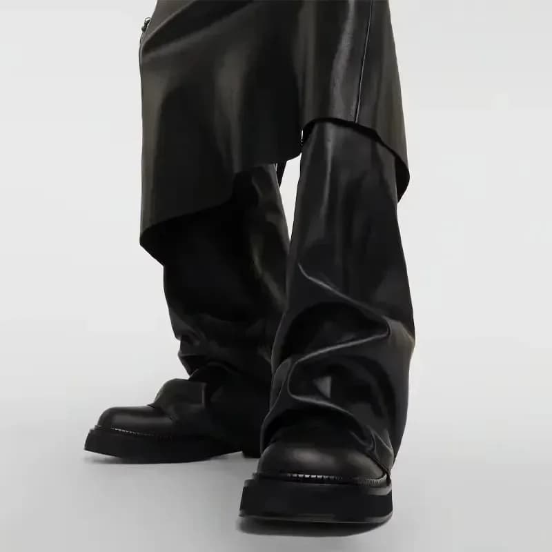 Women's Genuine Leather Sleeved Boots with High Quality European and American niche Shoes with Round Toe and Chunky Women's Fashionable Heel
