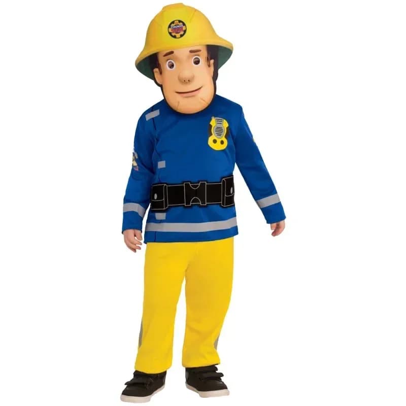Costume cosplay per bambini carino TV Fireman Sam piccolo salvataggio per spettacoli di Halloween 3 pezzi eqs9X
